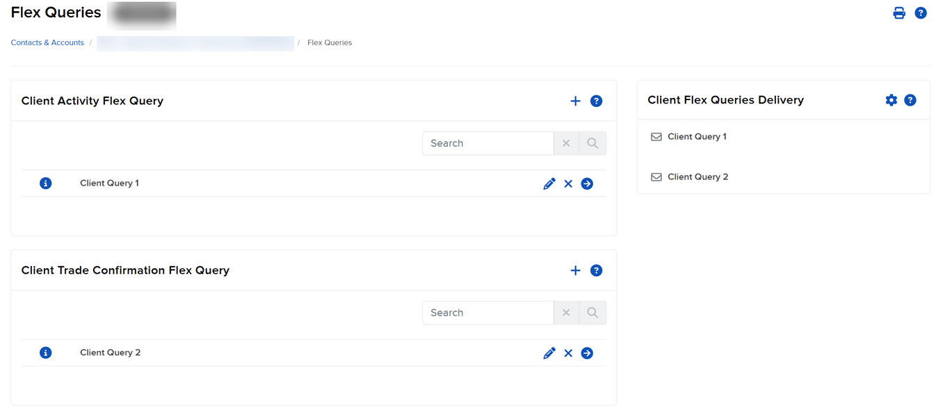 The contact flex queries in portal. 